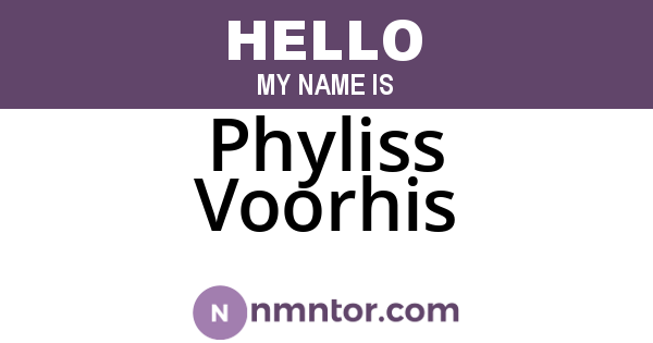 Phyliss Voorhis