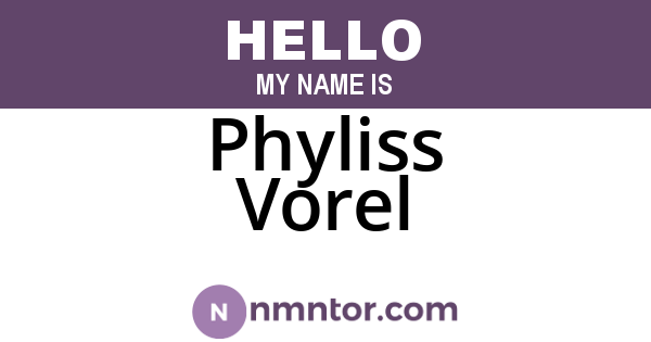 Phyliss Vorel