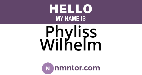 Phyliss Wilhelm