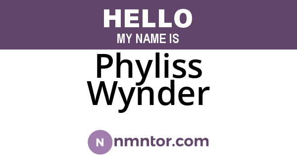 Phyliss Wynder
