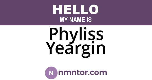 Phyliss Yeargin