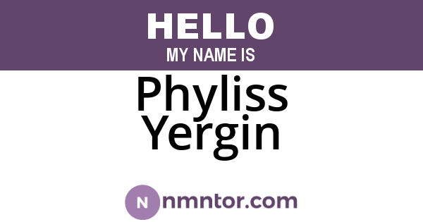 Phyliss Yergin