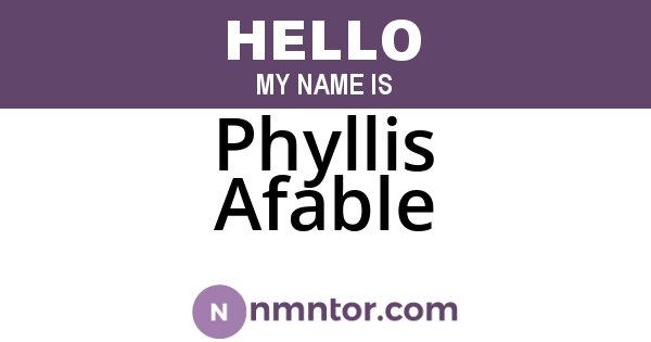 Phyllis Afable