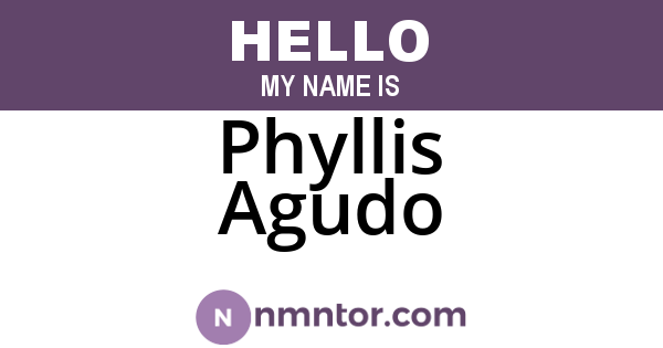 Phyllis Agudo