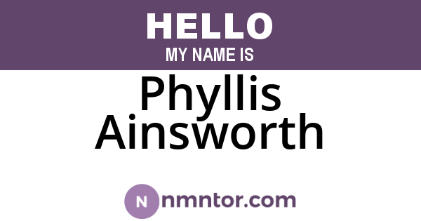 Phyllis Ainsworth