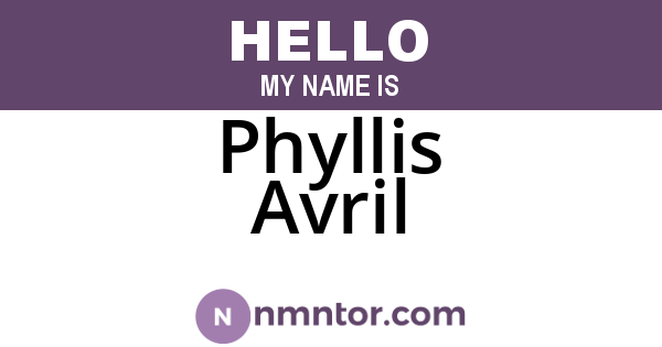 Phyllis Avril