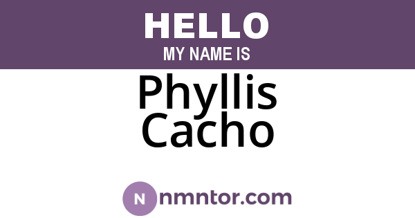 Phyllis Cacho