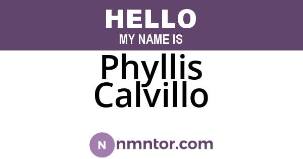 Phyllis Calvillo