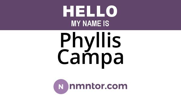 Phyllis Campa