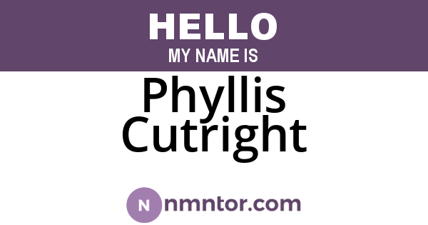 Phyllis Cutright