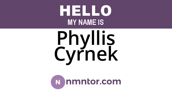 Phyllis Cyrnek