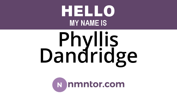Phyllis Dandridge