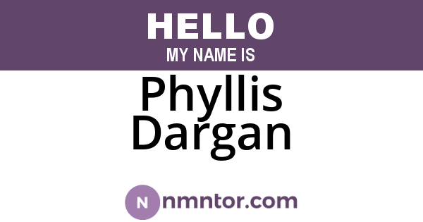 Phyllis Dargan