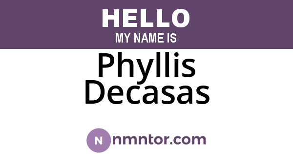 Phyllis Decasas