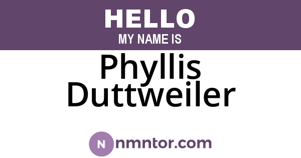 Phyllis Duttweiler