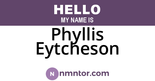 Phyllis Eytcheson