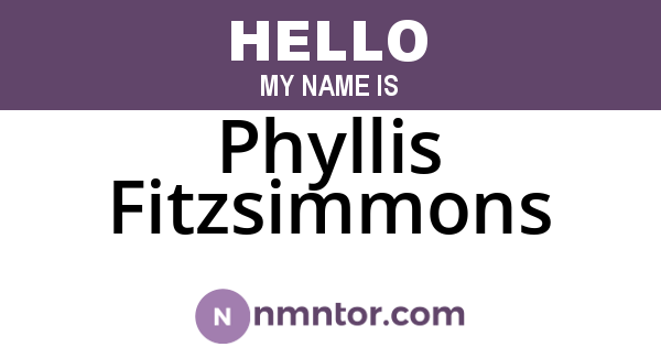 Phyllis Fitzsimmons