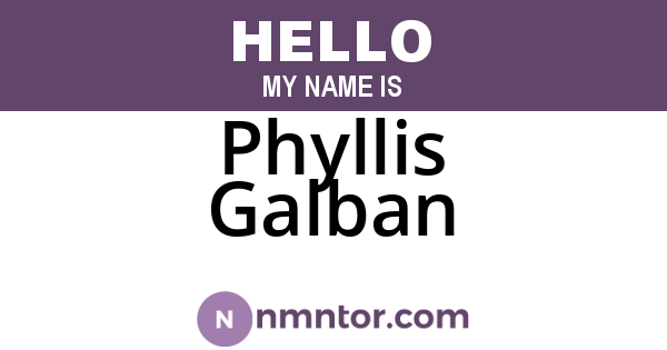 Phyllis Galban