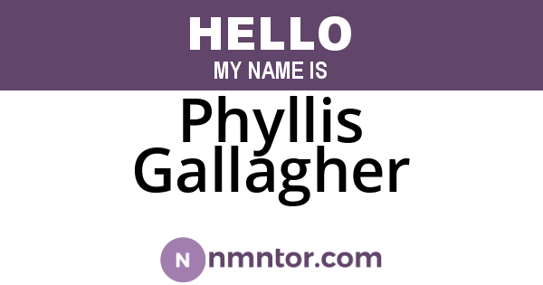 Phyllis Gallagher