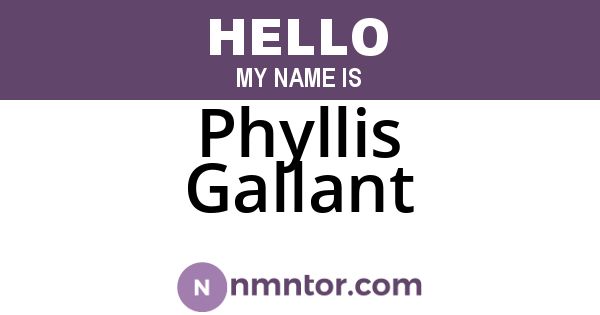 Phyllis Gallant