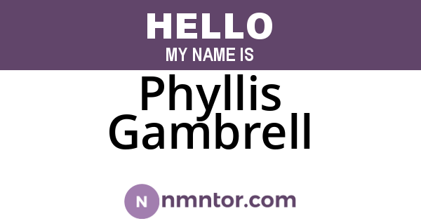 Phyllis Gambrell