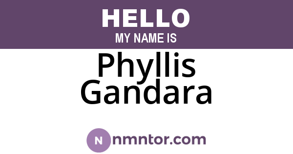 Phyllis Gandara