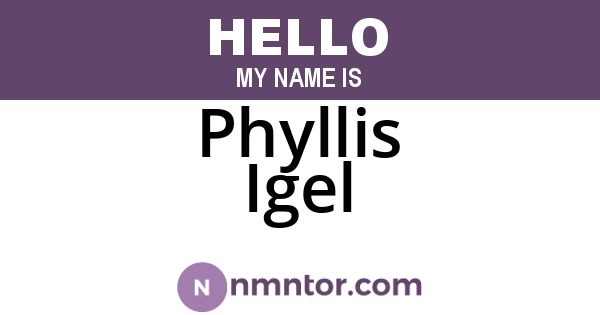 Phyllis Igel