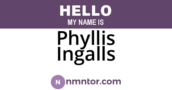 Phyllis Ingalls