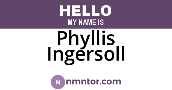 Phyllis Ingersoll