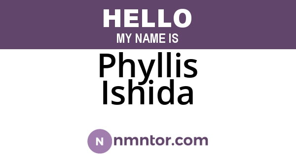 Phyllis Ishida