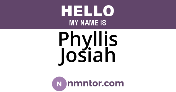 Phyllis Josiah