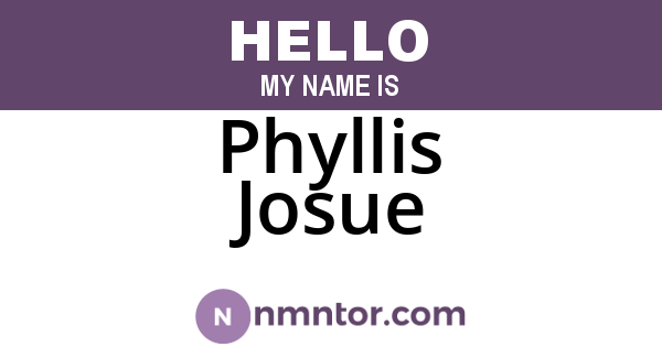 Phyllis Josue