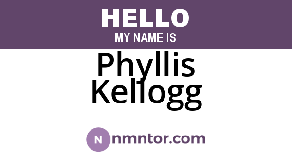 Phyllis Kellogg