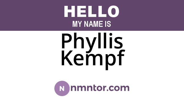 Phyllis Kempf