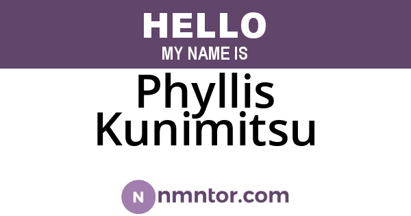 Phyllis Kunimitsu
