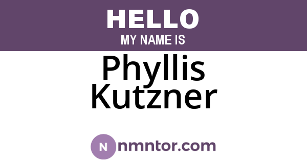 Phyllis Kutzner