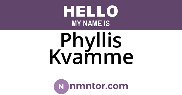 Phyllis Kvamme