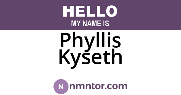 Phyllis Kyseth