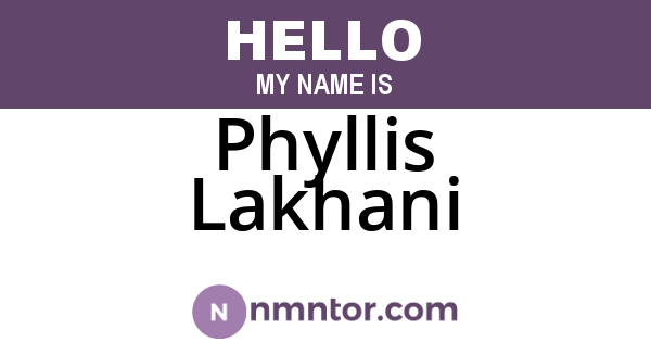 Phyllis Lakhani