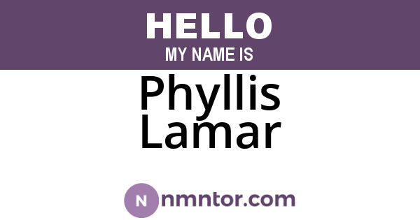 Phyllis Lamar