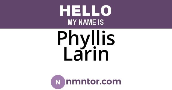 Phyllis Larin