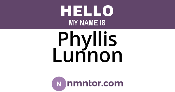 Phyllis Lunnon