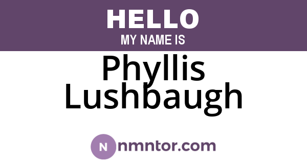 Phyllis Lushbaugh