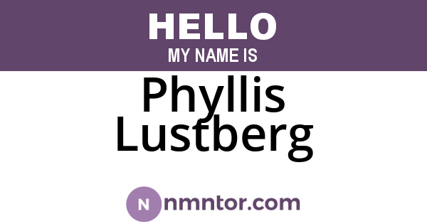 Phyllis Lustberg