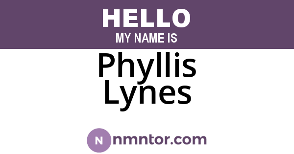Phyllis Lynes