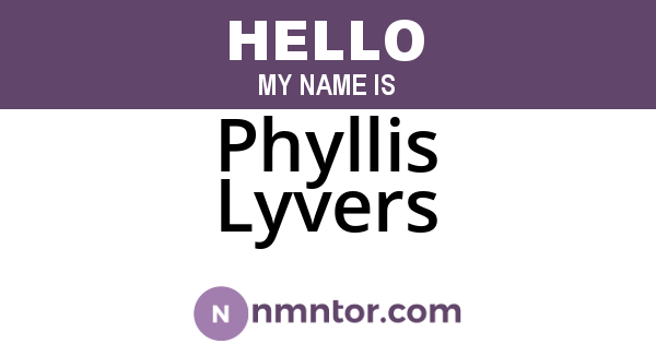 Phyllis Lyvers