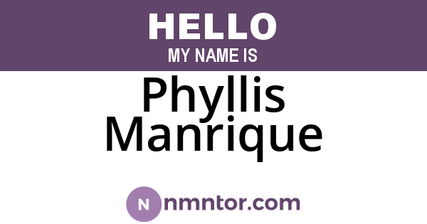 Phyllis Manrique