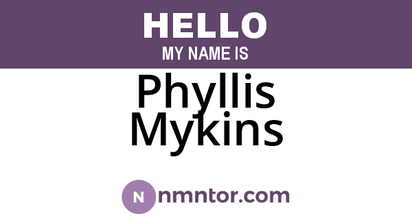 Phyllis Mykins