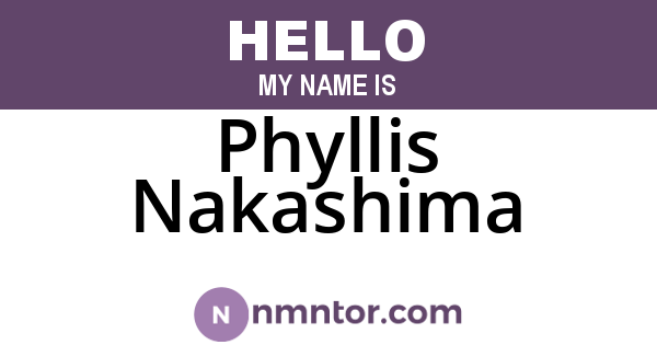 Phyllis Nakashima