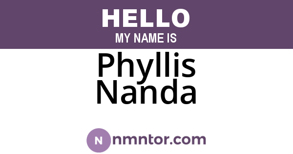 Phyllis Nanda
